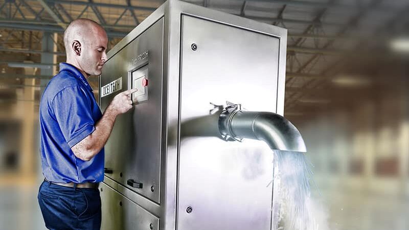 dry ice production for blasting